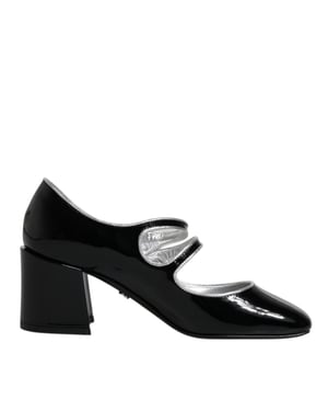 Dolce & Gabbana Zwarte Patentleren Kristallen Mary Jane Pumps Schoenen