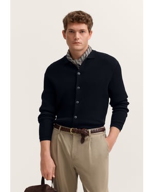 Bugatti Herren Gebreid vest met knoopsluiting en polokraag
