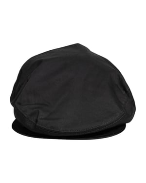 Dolce & Gabbana Zwarte Katoenen Newsboy Capello Cabbie Hoed