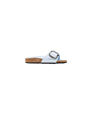 Birkenstock Blauwe Kunstlederen Platte Sandalen