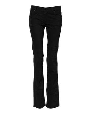 Ermanno Scervino Zwarte Katoen Stretch Flared Bootcut Denim Jeans