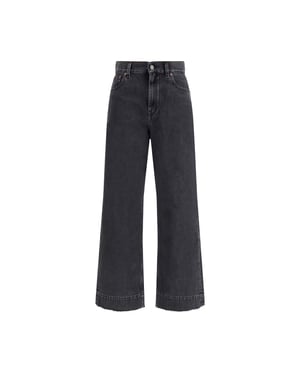 Chloé Zwarte Katoenen Hoge Taille Jeans