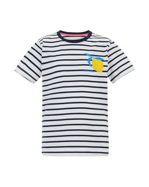 Regatta Bosley Stripe T-shirt voor kinderen/Kinderen (Wit/Zwaar)