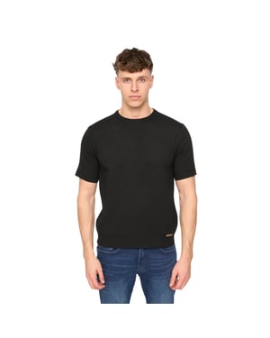 Duck and Cover Heren Mataso Gebreide T-Shirt (Zwart)