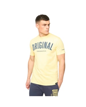 Crosshatch Heren Kensby T-Shirt (Geel)