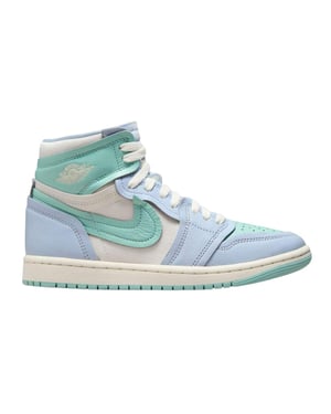 Nike Dames/Dames Air Jordan 1 Leren Hoge Tops Trainers (Lichtblauw)