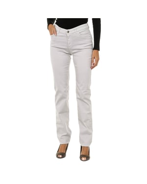 Regular fit stretchstof lange broek 6Y5J18-5N0RZ vrouw