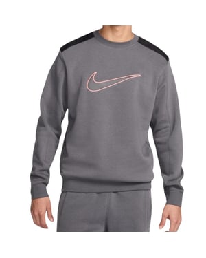 Nike Heren Sweatshirt met Swoosh-logo (Grijs)