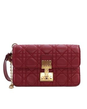 Tweedehands Lamsleer Cannage Dioraddict Pols Clutch