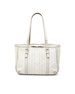 Tweedehands Anagram Perforated Coated Canvas Tote