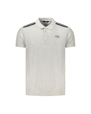 Cavalli Class Grigio Katoenen Heren Polo Shirt