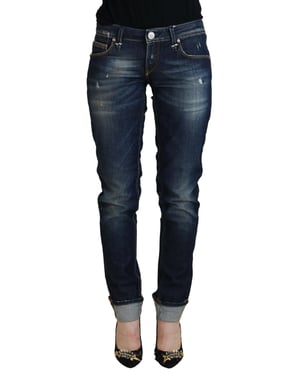 Skinny jeans met verwaarloosde details