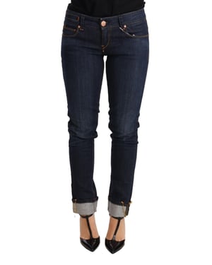 Skinny Jeans met Opgerolde Zoom