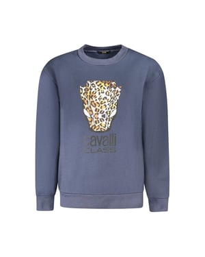 Cavalli Class Blu Polyester Dames Sweatshirt