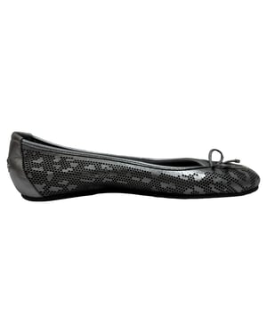 Jimmy Choo Perforated Ballerina's in Metallic Zilver Leer