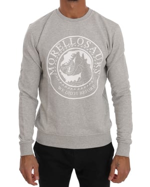 Frankie Morello Grijze Katoenen Crewneck Pullover Trui