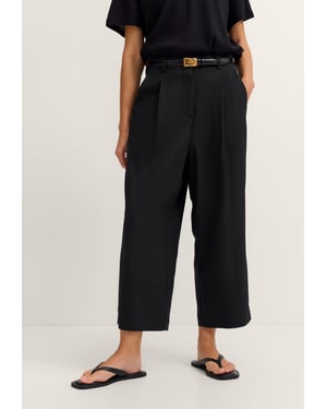 Bugatti Damen Vrijetijdsbroek Modern Fit met bandplooien