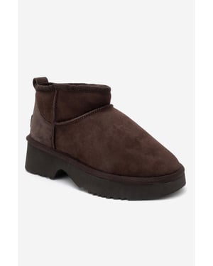Ary Leren Platform Laars (Dames)