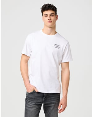 Wrangler - EMBROIDERY TEE WORN WHITE