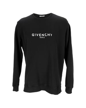 Givenchy sweatshirt met ronde hals en logo-print in zwart katoen