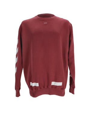 Off-White Diagonal Sweatshirt in rood katoen