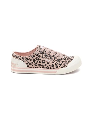 Rocket Dog Jazzin Leon Leopard Dames Casual Sneakers Lichtroze
