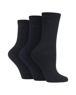 3-Pack Dames Effen Katoenen Sokken - Zacht Ademend Dagelijks Comfortabel Fit