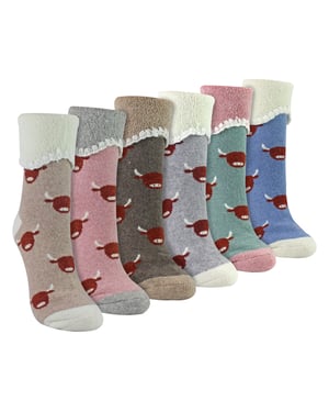 6 Pairs Dames Dikke Warme Wol Bed Sokken