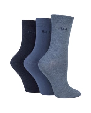 3-Pack Dames Effen Katoenen Sokken - Zacht Ademend Dagelijks Comfortabel Fit