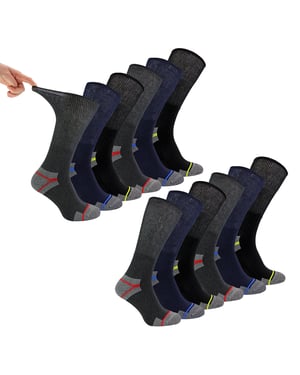 Multipack Heren Diabetessokken voor op het Werk | Ademend zonder Elastiek Diabetessokken