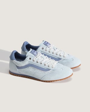 Vans Super Lowpro Suède Dames Blauwe Sneakers
