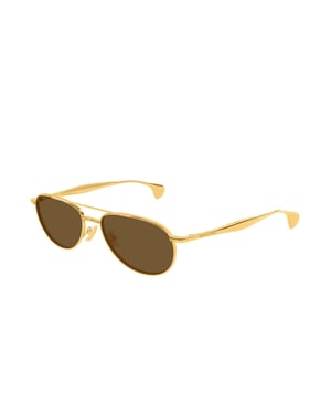 Bottega Veneta Zonnebril Goud/Bruin