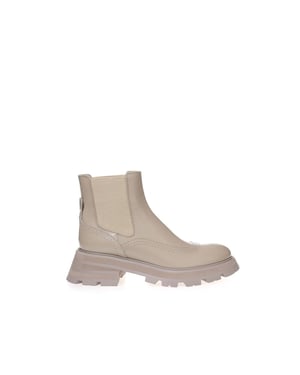 Alexander McQueen Beige Leren Chelsea Boots