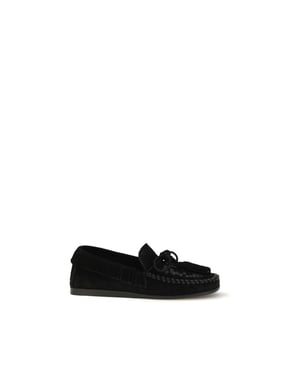 Isabel Marant Zwarte Kalfsleren Bos Taurus Instaploafers