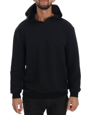 Daniele Alessandrini Zwarte Gym Casual Hoodie Katoenen Trui