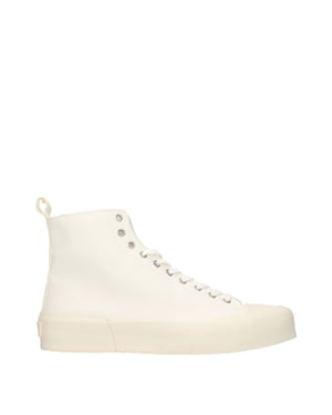 Jil Sander Beige Stoffen Hoge Sneakers