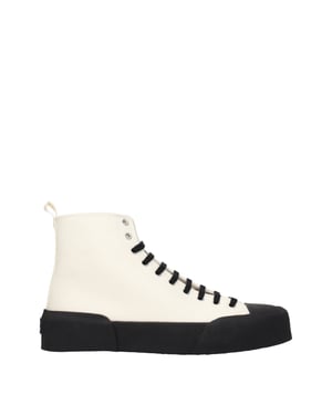 Jil Sander Beige Stoffen Hoge Sneakers