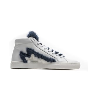 Mr&Mrs Italy Witte Leren Dames Sneakers