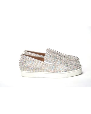 Christian Louboutin Witte Ab/Clear Ab Roller Boot Dames Instapper Sneaker