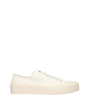 Jil Sander Beigekleurige Stof Lage Sneakers