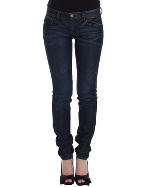 Ermanno Scervino Blauwe Slim Jeans Denim Broek Skinny Pijpen Stretch