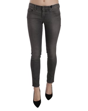 Costume National Grijs Gewassen Lage Taille Skinny Jeans