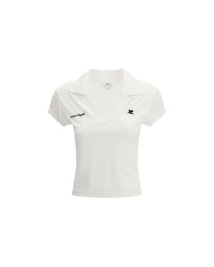 Courrèges Witte Katoenen Poloshirt