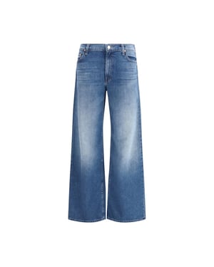 Mother Denim Blauwe Katoenen Flared Jeans