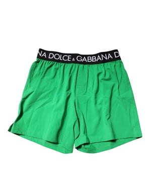 Dolce & Gabbana Groene Katoenen Regular Boxershorts Ondergoed