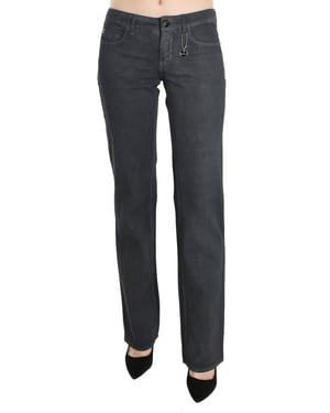 Costume National Grijze Lage Taille Rechte Jeansbroek