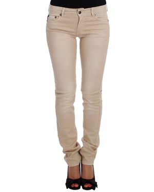 Cavalli Beige Was Slim Fit Katoenen Stretch Jeans