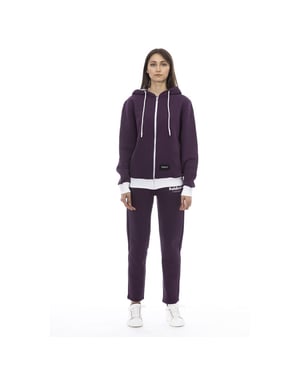 Baldinini Trend Paarse Katoenen Dames Trui