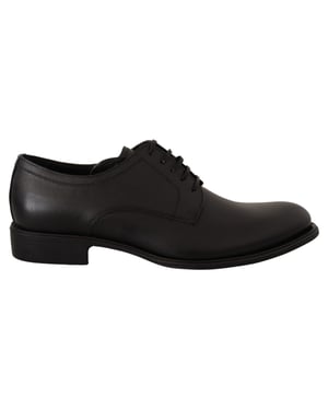 Dolce & Gabbana Zwarte Leren Veterschoenen voor Mannen