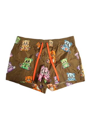 Dolce & Gabbana Bruine Multicolor Teddybeer Heren Shorts Badkleding